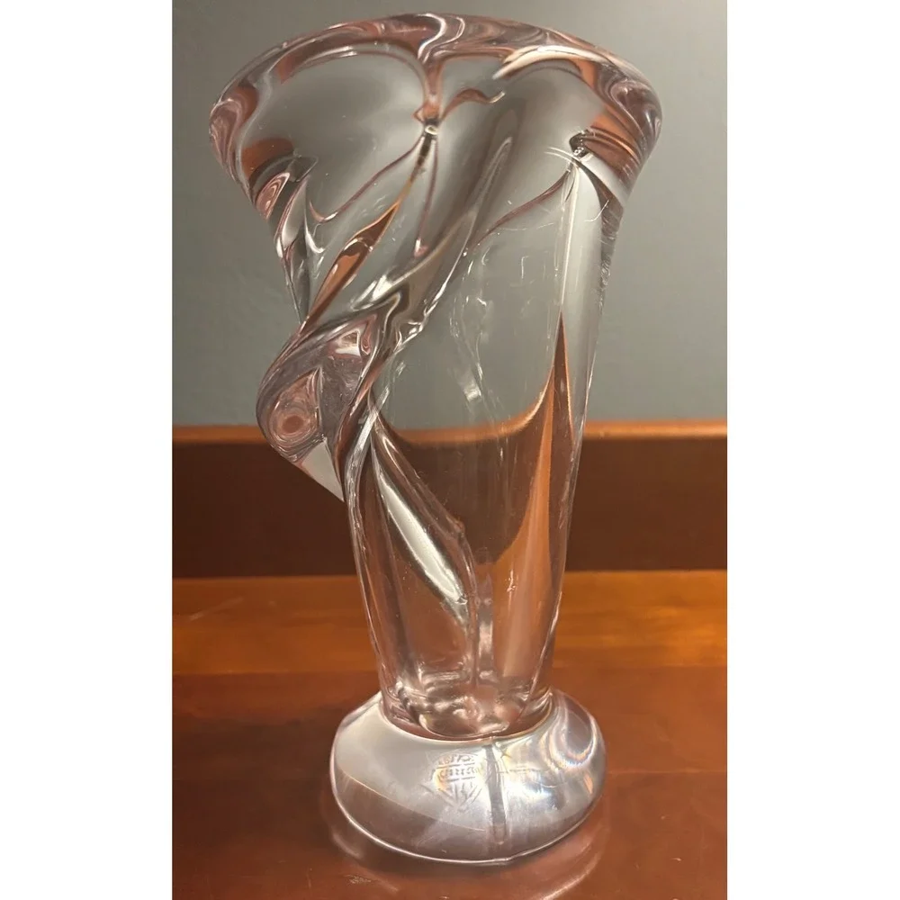 Vintage Modern Mid-Century Art Glass Vase by‎ Art Vannes France